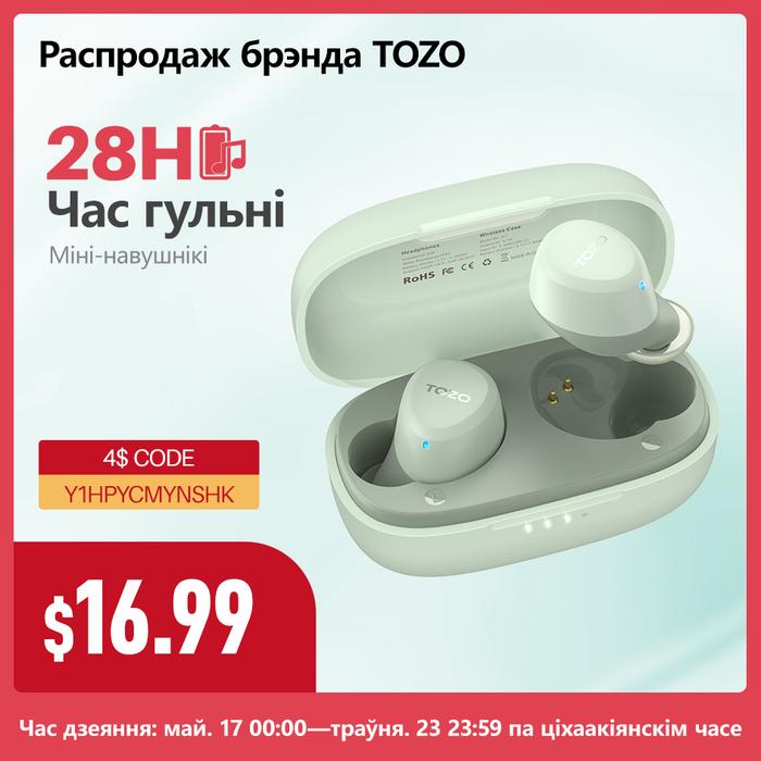 TOZO A1 Wireless Earphones Mini , Bluetooth 5.3 Earbuds ,Smart Touch
