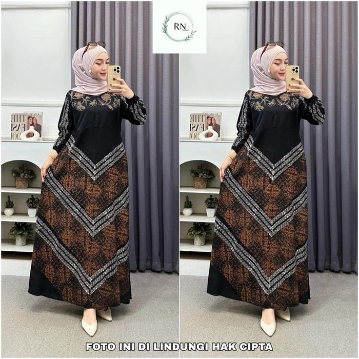 GAMIS RAYON SEMI TWILL ORI EXSLUSIVE Bunga Setrip Polka Dot