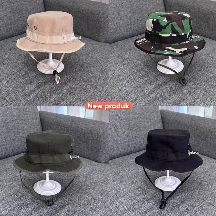 Topi Rimba Coboy Anak Dan Dewasa Bucket Hat Laki-laki Perempuan Topi Gunung Loreng