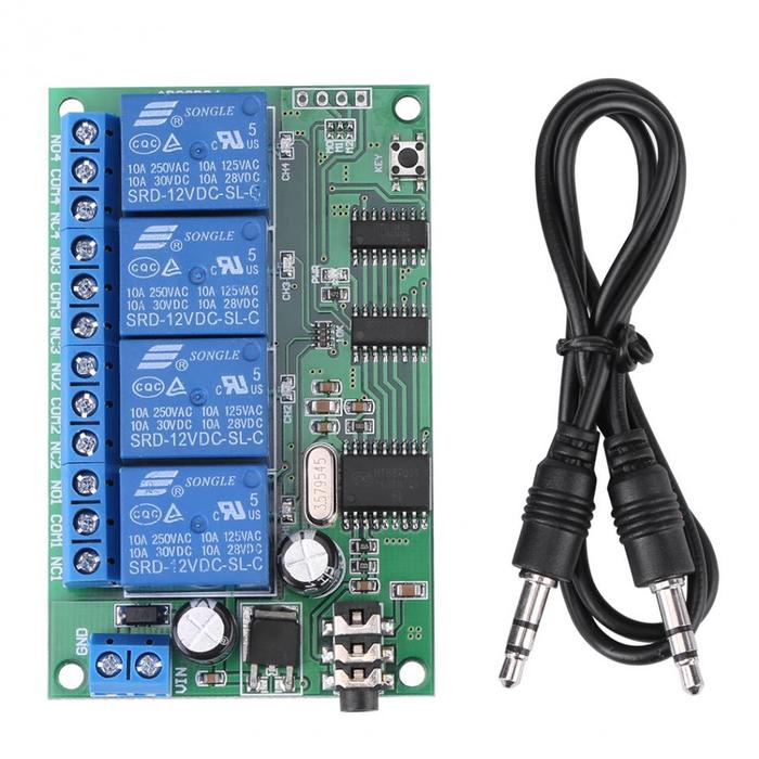 AD22B04 12V 4 Channel DTMF Signal Decoder Relay Phone Remote Control