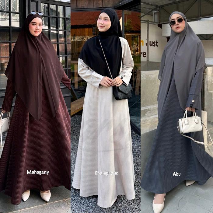DOHA SET BY ARSY HIJAB ABAYA SALUR SET KHIBAN GAMIS SET KHIMAR BANDANA SYAR'I SET KHIMAR SEGITIGA JU