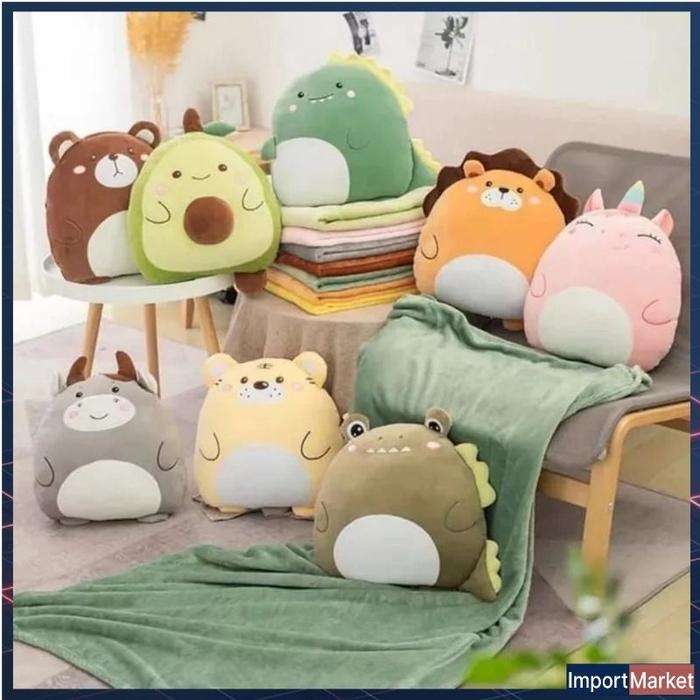 BONEKA 4IN1 BALMUT BANTAL SELIMUT ANAK DEWASA BONEKA UNICORN PRINCESS