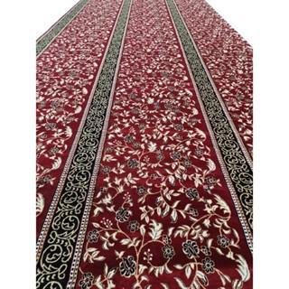 Sajadah Roll  Mushola Turki Style Tebal 1.33m x 6m MAROON KODE 02 free SMAT