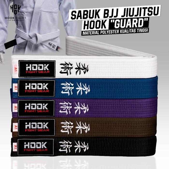 Sabuk JiuJitsu Hook Fight Gear, Sabuk BJJ, Sabuk Brazilian JiuJitsu, JiuJitsu Belt, BJJ Belt Hook