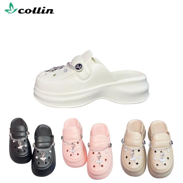 COLLIN Sendal Fuji EVA Rubber Model Bapau Dewasa WEDGES 5CM B7906-1