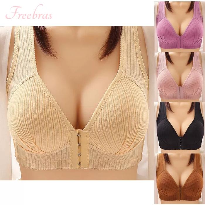 Wanita Tanpa Kawat Bra Sexy Pakain Dalam Push Up Bh Seamless Bra Seksi Kancing Depan Underwear Dewas
