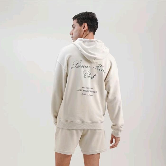 SWEATER HOODIE CELCIUS LEISURE HOUSE CLUB WARNA CREAM Unisex