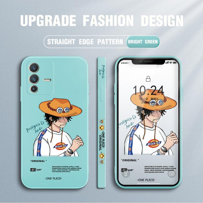 Hontinga Casing HP Vivo V23 5G, Pelindung Belakang Ponsel Lunak Tepi