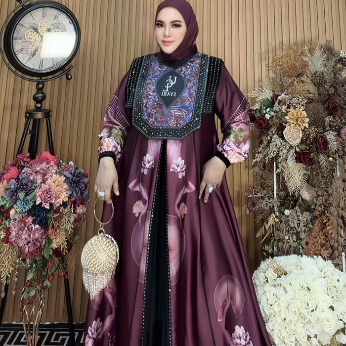 Ready Gamis set Hijab Scraft Cantik BY UCL SYARI