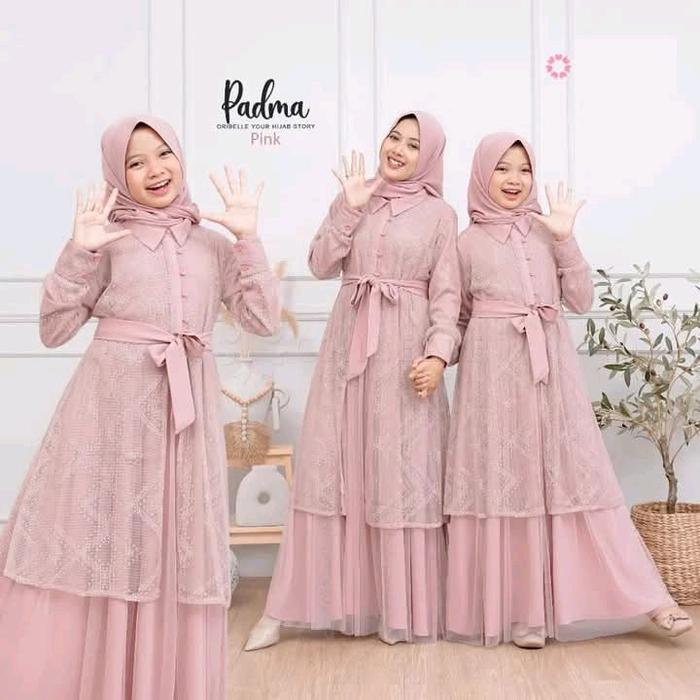 PADMA Gamis muslim anak perempuan untuk usia 10-15 tahun..2025 keluaran terbaru Putih Nyaman Cantik