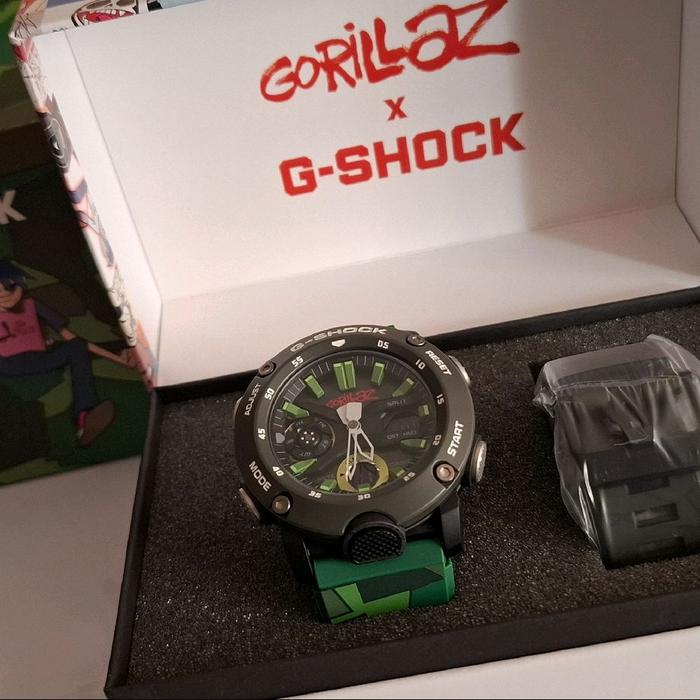Casio G-Shock GA-2000GZ-3A GORILLAZ Edisi Terbatas BNIB dengan Tag Jam Tangan Tahan Guncangan