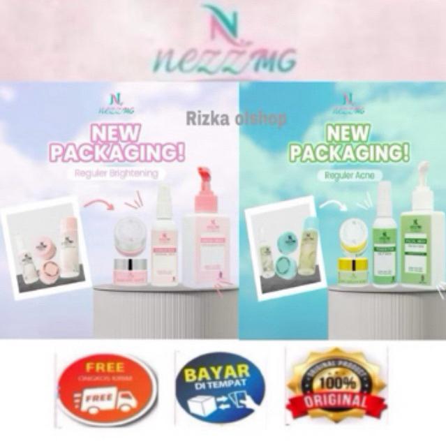 (DISTRIBUTOR RESMI NEZZMG) KEMASAN BARU Kulit Normal GRATIS DEODORAN SPRAY ALL PRODUk NEZZMG SKINCAR