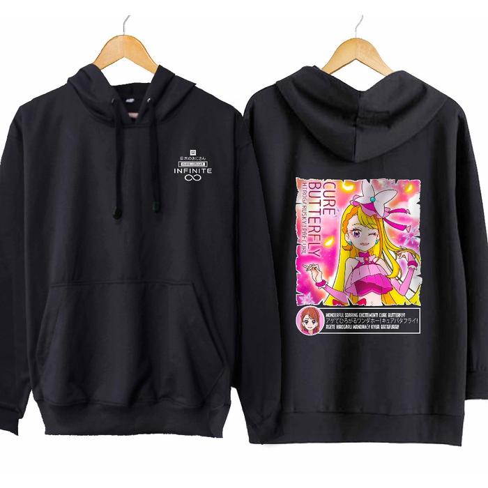 Jaket hoodie jumper infinite CURE BUTTERFLY HIJIRI AGEHA - PRETTY CURES material cotton fleece
