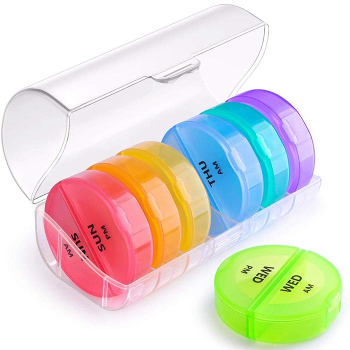 Pill Box Weekly 7 Day Pill Box Organizer Portable Pillbox Mini Pill