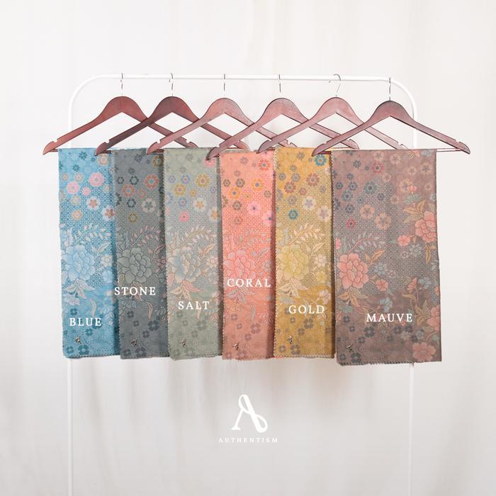 Authentism - Utopia Land Series Exclusive Pattern Printed Scarf Kerudung Segi Empat Voal Sheen  Squa