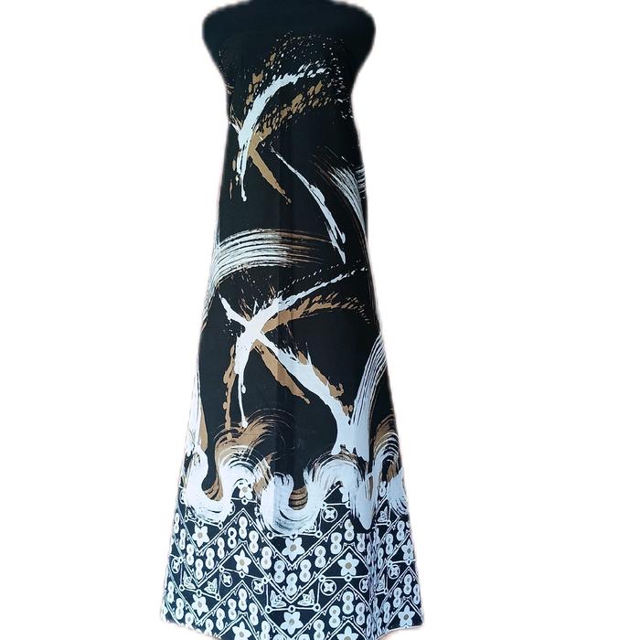 Batik Tulis Abstrak coklat-hitam geblek renteng