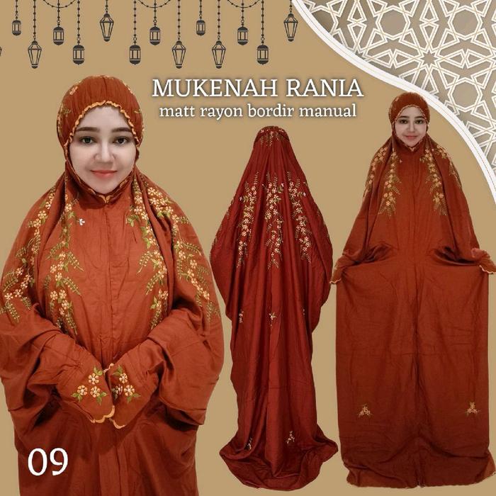 Real Pict Mukenah Terusan Rania Rayon Premium Bordir Bunga Rambat Premium Mukena Lajuran Adem Terbar