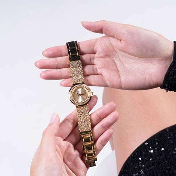 Guess Watches GW0476L2 Original TREASURE Jam Tangan Wanita Analog Gold