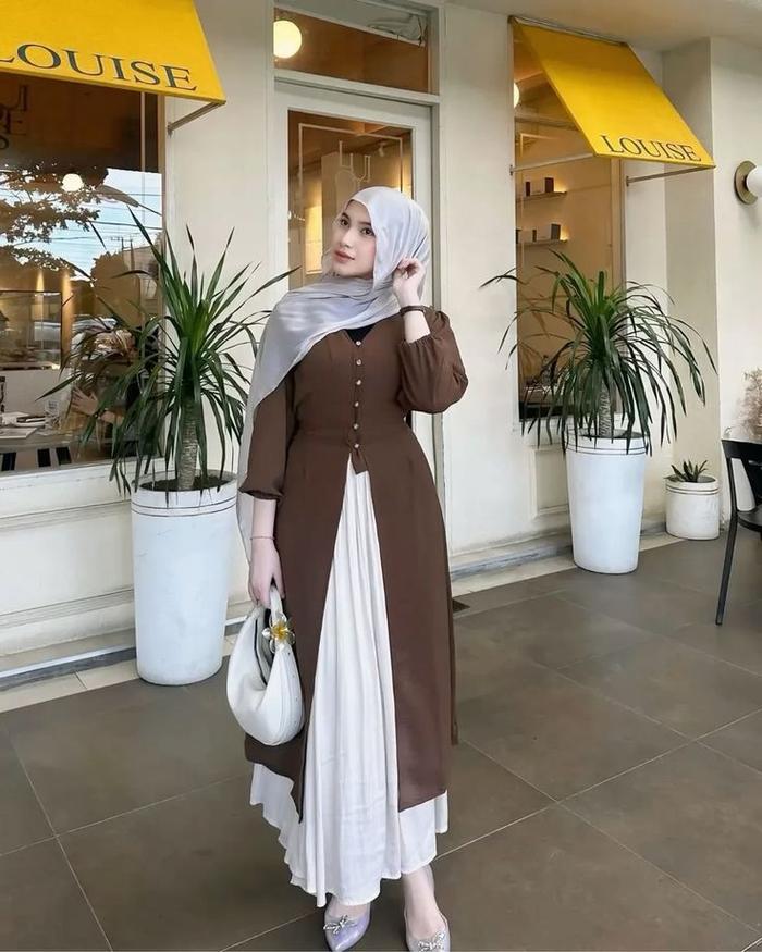 Long tunik cardi crinkle / tunik cantik bora long tunik