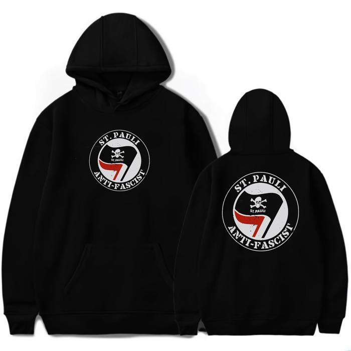 ST pauli fc - Hoodie hitam St pauli / Hoodie casual hitam hooligan fc / St pauli fc hoodie hitam  Pr