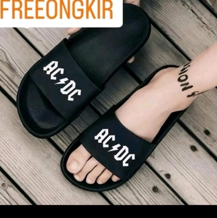 Sandal Slop Distro AC-DC original terbaru pria/wanita anti slip anti licin shoes