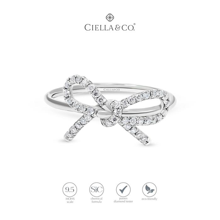 CIELLA & CO - RIBBON RING EMAS CINCIN MOISSANITE