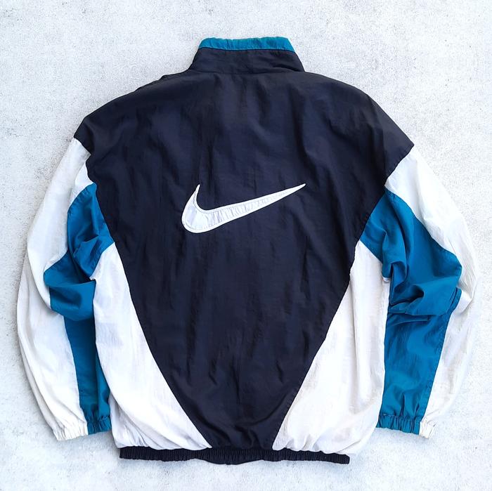 Vintage Nike Jacket Colorblock Big Logo Windbreaker Size L-XL