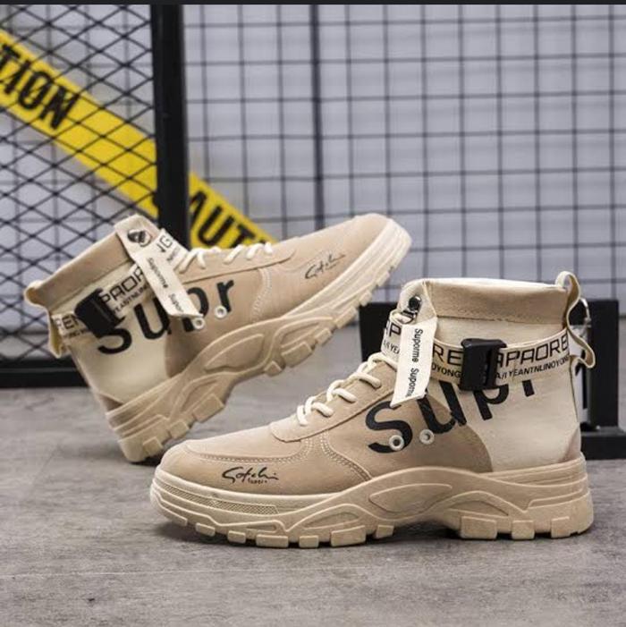 sepatu boots pria ankle boots import kerja santai septu impor trendy simple