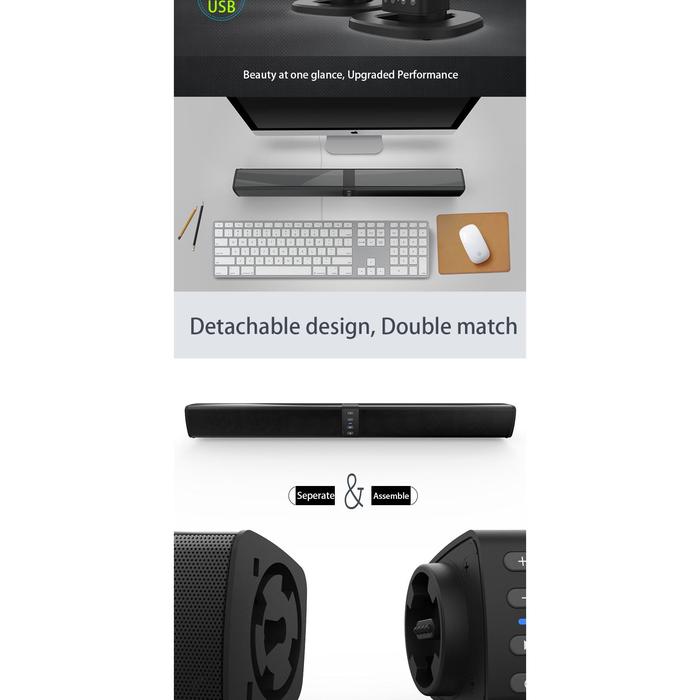 TV Soundbar Wireless Bluetooth Speakers Separated Column Home Theater
