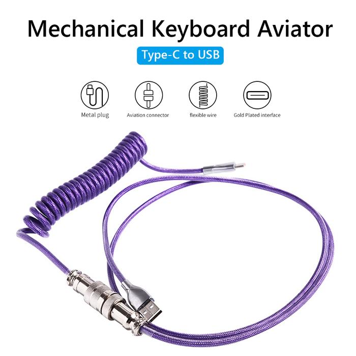 Type C USB Cable Mechanical Keyboard Computer Type-C USB Aviator
