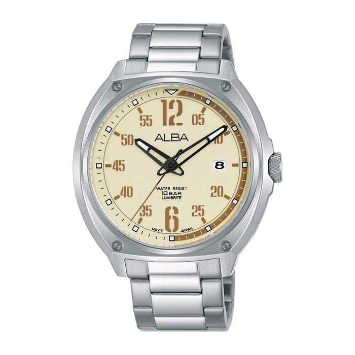 Jam Tangan Pria Alba AS9J35X1 Analog dengan Fosfor - Tahan Air - Watches