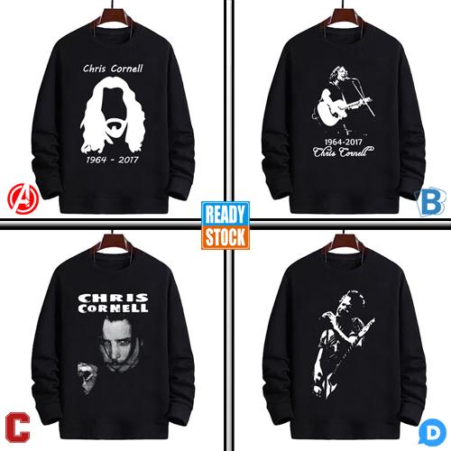 Sweater Chris Cornell Crewneck Bahan Cotton Fleece | Ready Stock Siap Kirim | Langsung Order Aja