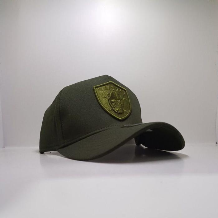 Topi Raiders Full Hijau Army/Bahan Hijau Army/ Topi Import Topi Premium