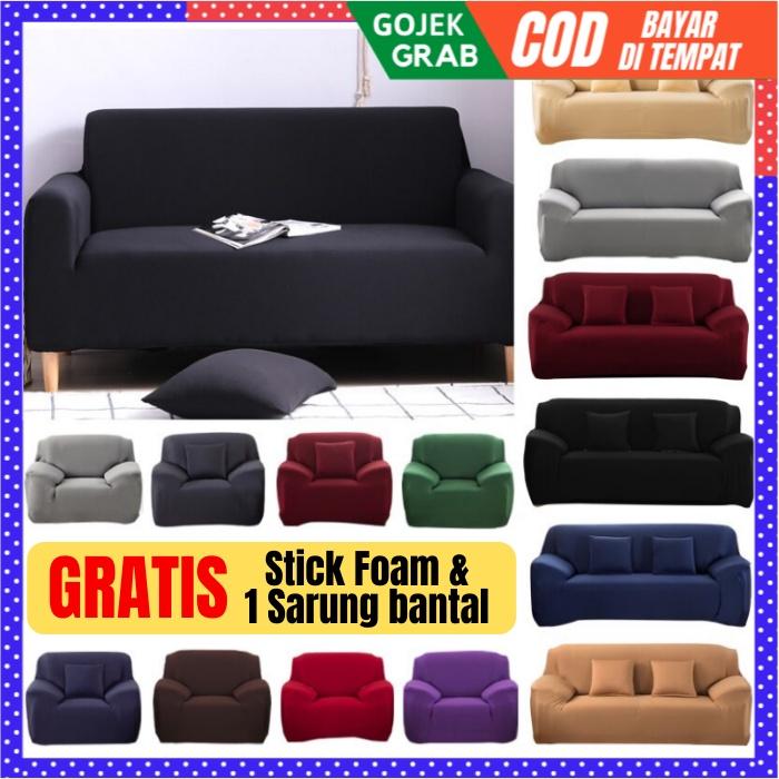 Cover Sofa Seater / Sarung Sofa 1/2/3/4 Seater Stretch Elastis Polos - QA01