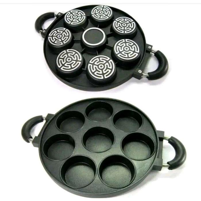 SNACKMAKER Teflon 7 Lubang Loyang Martabak Mini Cetakan Kue Lumpur