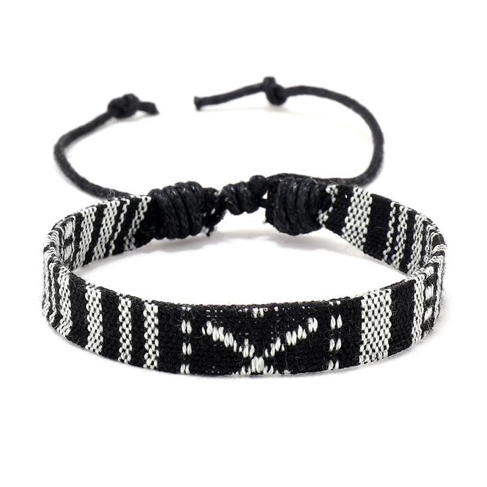 12Pcs Bohemia Colorful Bracelet Set For Women Nepal Ethnic Fabric Braided Rope Adjustable Bangle Men