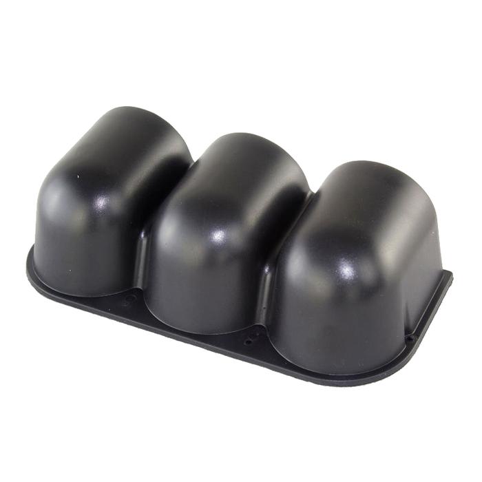 Mobil Gauge Pod 2 "52Mm Hitam Tiang Pod 2 Lubang Gauge Pemegang Pod