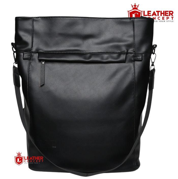 Terlaris- Leather Concept Fergie Black Tas Ransel Dewasa Tas Ransel Kuliah Backpack Waterproof Hitam
