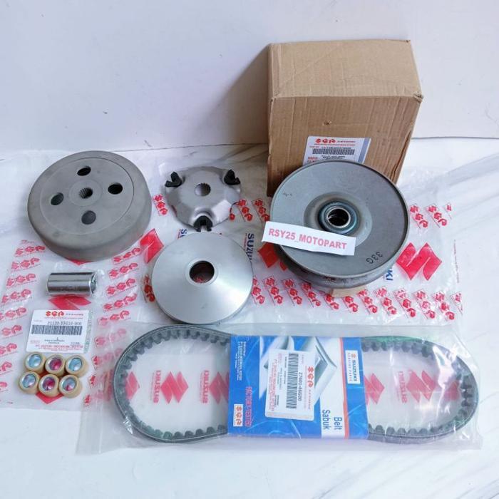 PAKET KOMPLIT CVT 1 SET LENGKAP SUZUKI SPIN 125 SKYDRIVE SKYWAVE SGP
