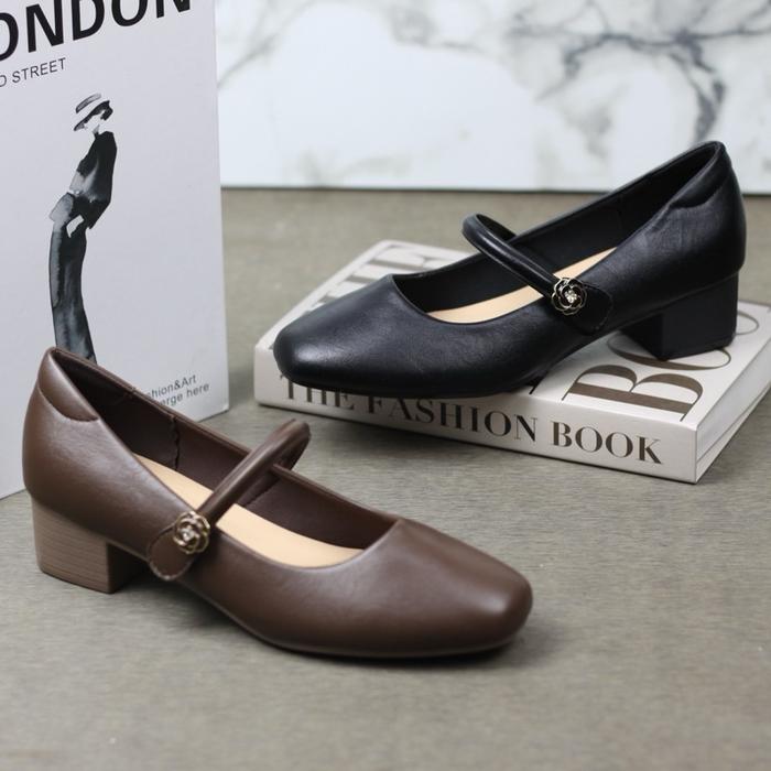 Bolencia x Nobody Sepatu Wanita 905-20 Heels Tinggi 4cm Size 36-40