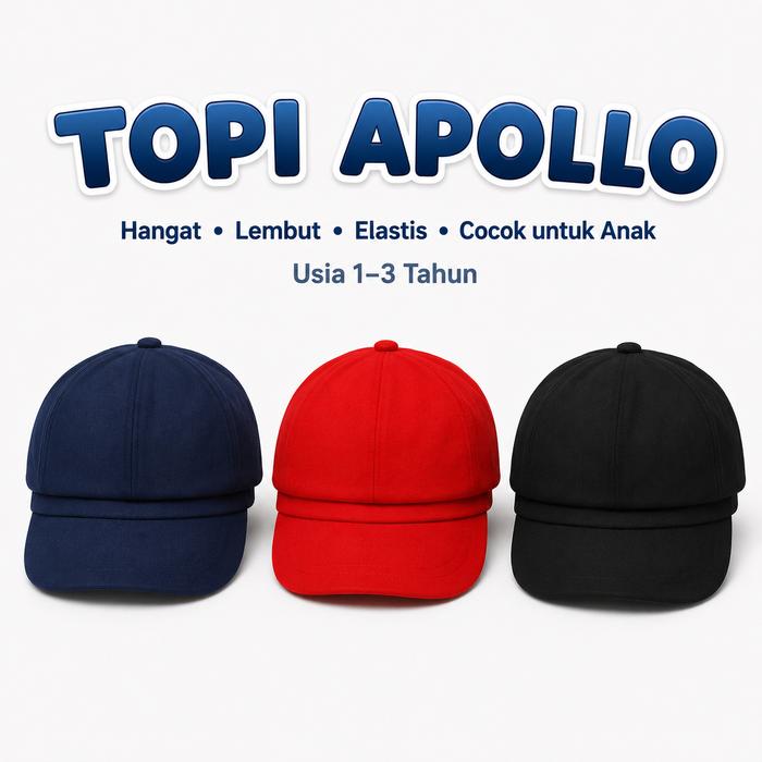 Topi Apollo Anak / Topi Baseball Apollo Anak / Topi Apollo Kualitas Premium