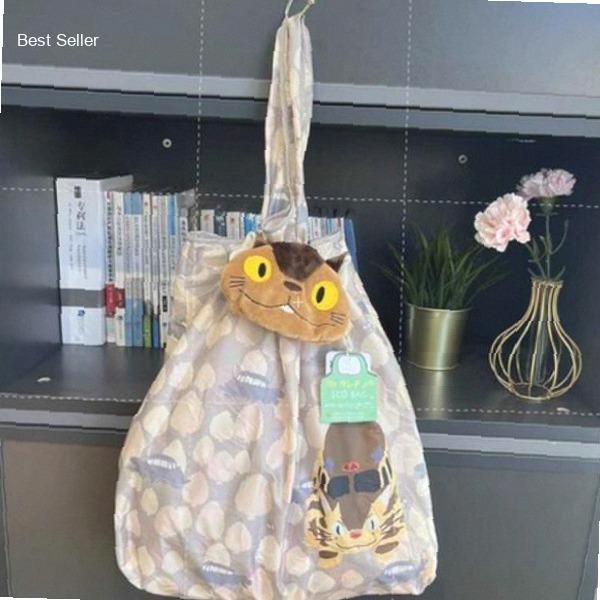 Totoro Tas Belanja Lipat Jadi Boneka Lucu Model Totoro Catbus Susuwatari No Face Jiji Size 39x44x10c