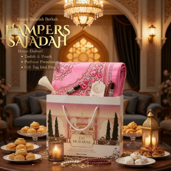 (HANYA BOX) Hampers Sajadah Parfum Tasbih | Kotak Sajadah Travel Arbain Rahman Polos