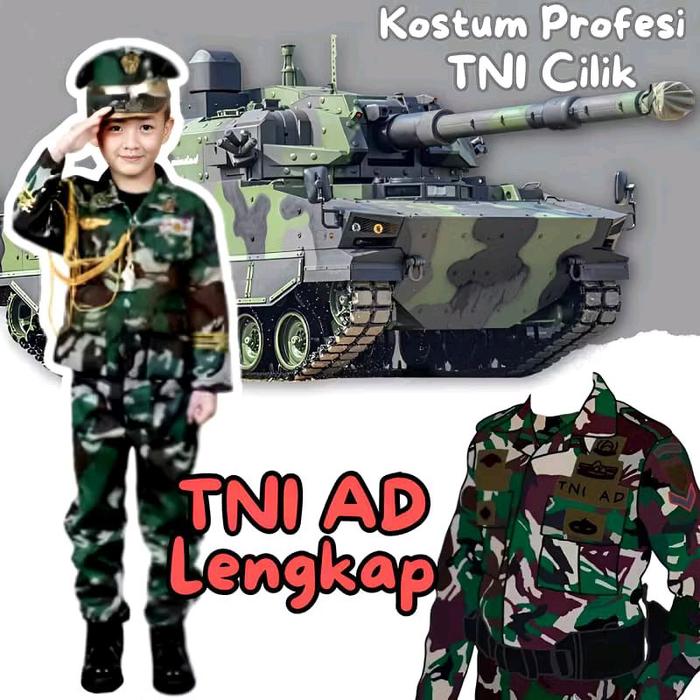 baju TNI anak TK // baju profesi anak TK lengkap