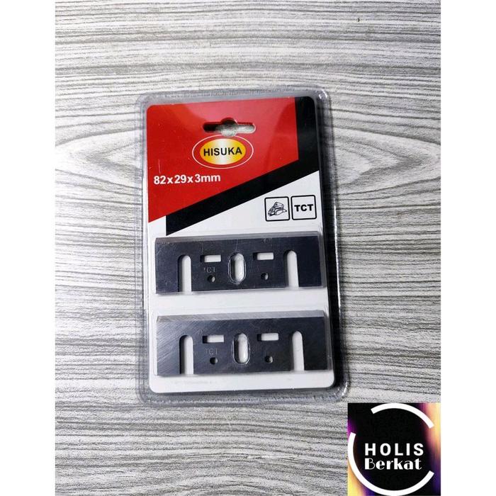 HISUKA Planer Blade TCT 82 mm / Mata Pisau Serut Kayu Pasah Ketam Sugu