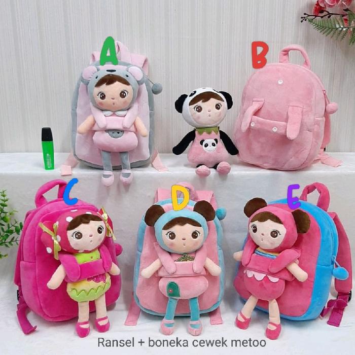 Tas Ransel+Boneka Cewe metoo