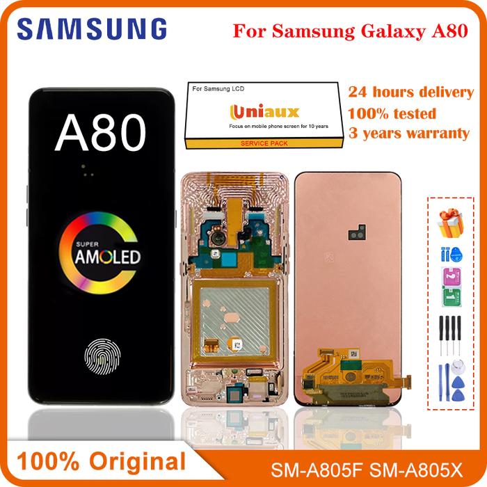 6.7" Original AMOLED For Samsung Galaxy A80 A805F A8050 LCD Display