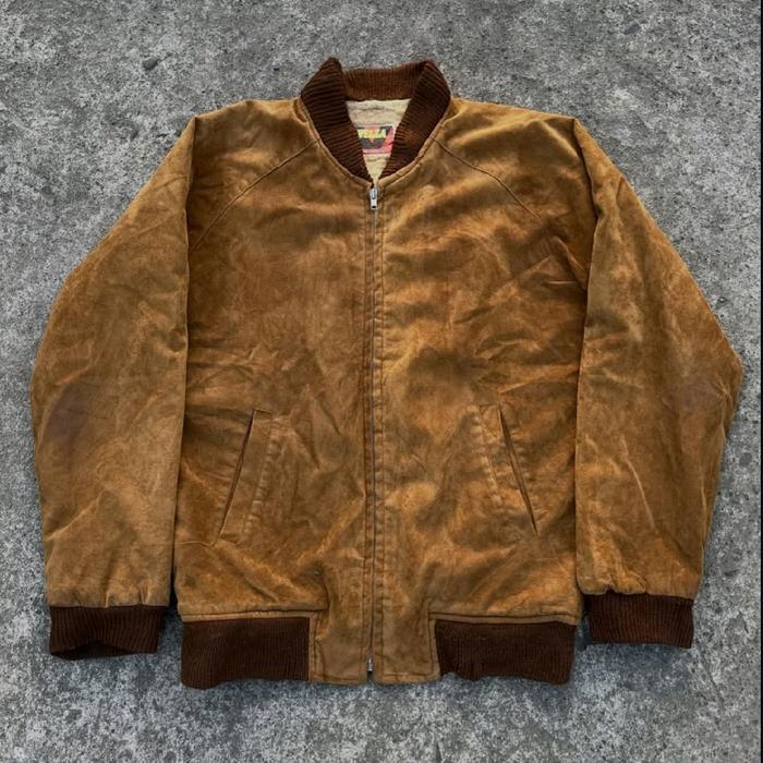 Velza Vtg Bomber Suede