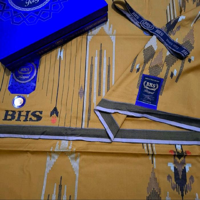 Sarung BHS Royal STB Gold Terbaru warna kuning besep Songket Timbul ATBM Limited (Bisa COD)