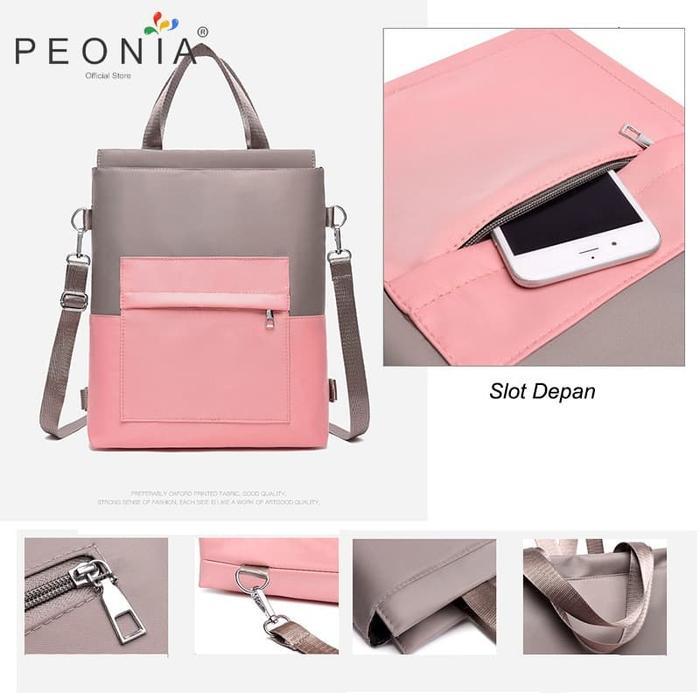 Peonia Tas Ransel Wanita Import Kantor Sekolah Kuliah Korea Jessy Bag